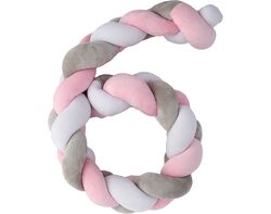 trança decorativa plastimyr 120cm rosa cinzento e branco product image