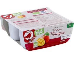 Imagem do produto tacinha fruta auchan baby bio maçã e manga 4x100g