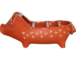 assador chouriço n.1 soceramica porco barro pintado product image