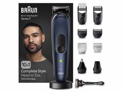Imagem do produto aparador multigroom braun mgk7421 10 em 1 preto/azul