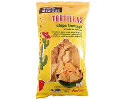 Imagem do produto tortilha auchan à base milho sabor queijo com óleo girassol 185g