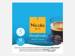 Imagem do produto cápsulas nicola compatível dolce gusto descafeinado intensidade 5 16un