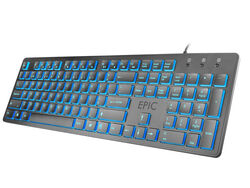 Imagem do produto teclado c/ fios mk plus retroiluminado usb pt tg8120e
