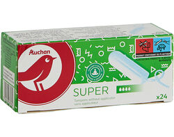 Imagem do produto tampões auchan super sem aplicador 24un