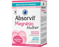 Imagem do produto suplemento absorvit magnésio mulher 30 capsulas+30 comprimidos