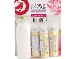 Imagem do produto ambientador auchan mini spray peónia com recargas 3x15ml