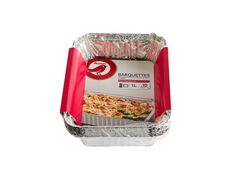 Imagem do produto tabuleiros rectangular com tampa descartável auchan aluminio 1l pack 10 unidades