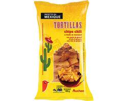 Imagem do produto tortilhas auchan base milho chili com óleo girassol 185g