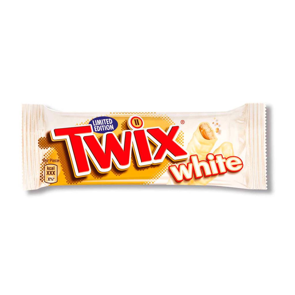 Imagem do produto Twix barras de chocolate branco, biscoito e caramelo,