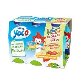 Yoco liq. morango banana all nat 6x90g product image