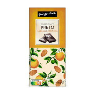Tablete de Chocolate Negro Laranja e Amêndoas Pingo Doce product image