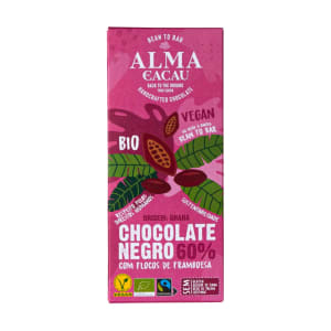 Tablete de Chocolate Negro 60% com Flocos de Framboesa Alma do Cacau product image