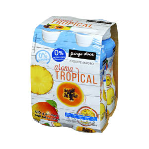 Iogurte Líquido Magro sem Açúcar de Frutos Tropicais Pingo Doce - Pack 4 product image