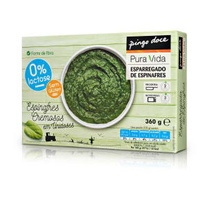 Imagem do produto Esparregado de Espinafres sem Glúten Congelado Pura Vida