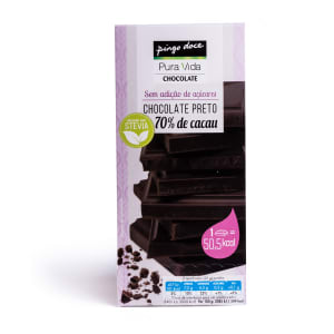 Imagem do produto Tablete de Chocolate Negro 70% Cacau com Stevia Pura Vida