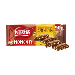 Imagem do produto Tablete de Chocolate de Leite e Amendoim Moments Nestlé