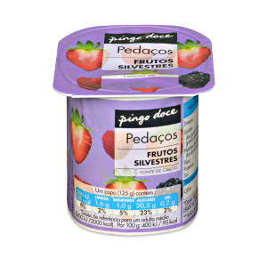 Imagem do produto Iogurte com Pedaços de Frutos Silvestres Pingo Doce (min. 4 un)