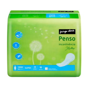 Pensos Incontinência Clássico Super Pingo Doce - 26 un product image