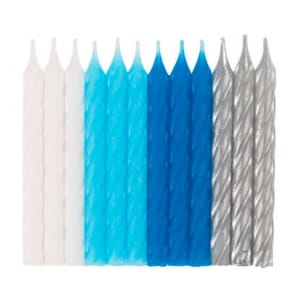 Imagem do produto Vela de Aniversário Espiral Azul e Prata Codipostal