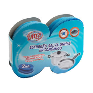Imagem do produto Esfregão Ergonómico Fibra Azul Salva Unhas Ultra Pro