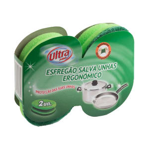 Imagem do produto Esfregão Ergonómico Fibra Verde Salva Unhas Ultra Pro