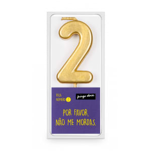 Imagem do produto Vela Formato 2 Dourada Pingo Doce