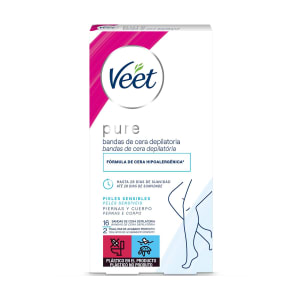 Imagem do produto Bandas de Cera Depilatórias Peles Sensíveis Pure Veet