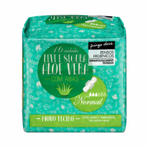 Pensos Higiénicos Normal com Abas Aloé Vera Pingo Doce product image