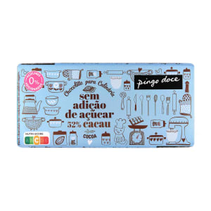 Tablete de Chocolate de Culinária sem Açúcar Pingo Doce product image