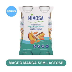 Imagem do produto Iogurte Líquido sem Lactose Probiótico Manga Cenoura e Quinoa Mimosa - Pack 4