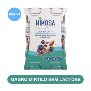 Imagem do produto Iogurte Líquido sem Lactose Probiótico Mirtilo Goji e Amêndoa Mimosa - Pack 4